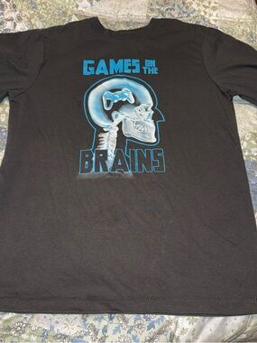 Wonder Nation Boys Size L 10 12 Large Shirt Games on the Brain